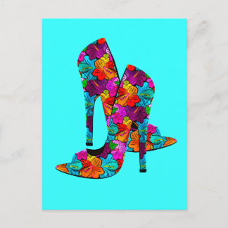 Postal Zapatos del tacón alto de la diversión del verano