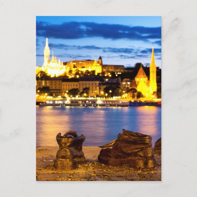 Postal Zapatos en la orilla del Danubio (Anverso)