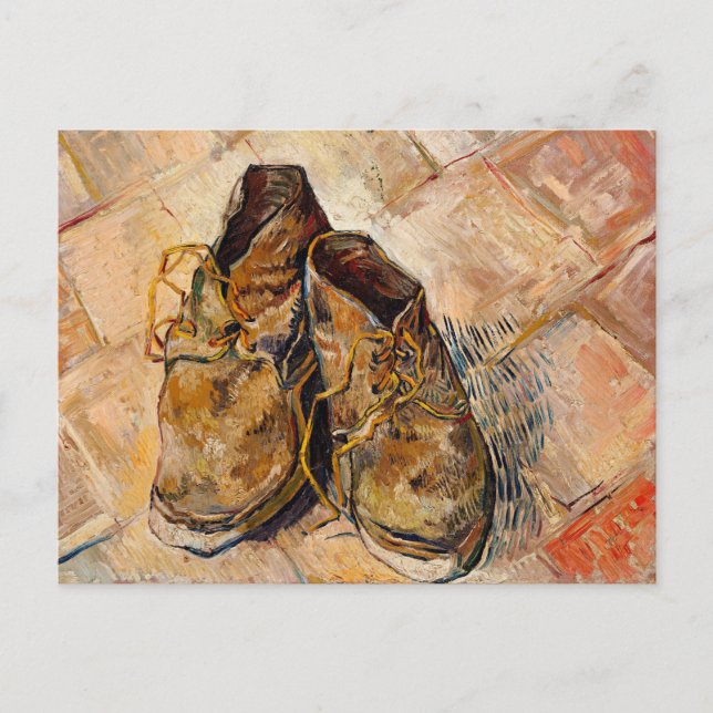 Postal Zapatos, famoso cuadro de Van Gogh, (Anverso)