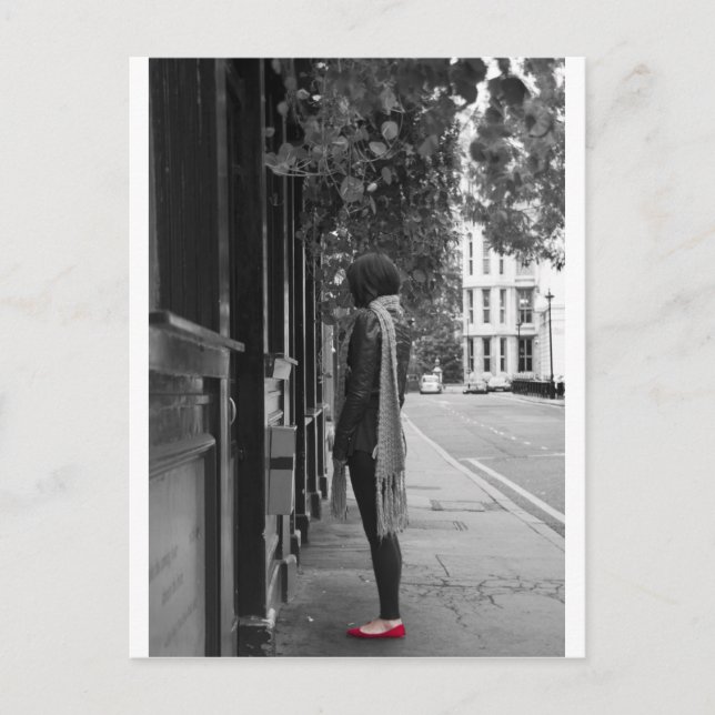 Postal Zapatos rojos (Anverso)