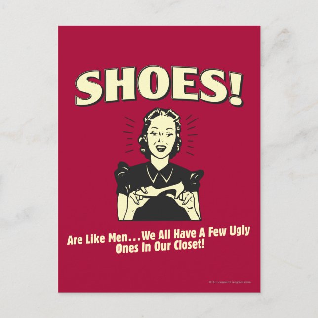 Postal Zapatos: Son como hombres (Anverso)