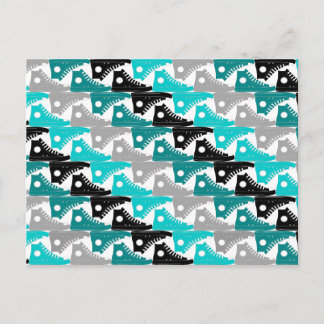 Postal Zapatos Verde azulada-n-negros de High Tops