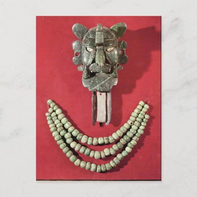Postal Zapotec pectoral la forma de máscara que represent (Anverso)
