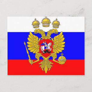 Postal Zar de Muscovia, bandera de Rusia