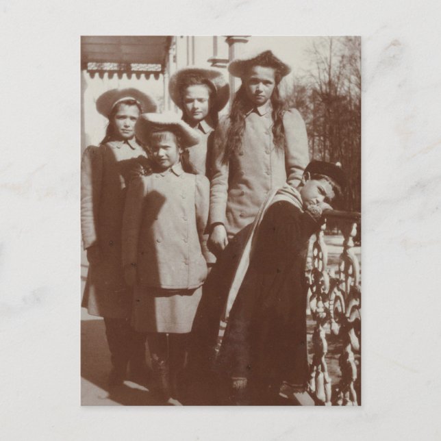 Postal Zar Infantil de Rusia, Romanov, OTMA, Alexis (Anverso)