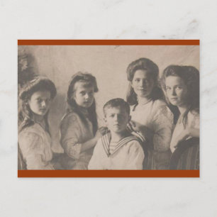 Postal Zar infantil: OTMA y Alexis Romanov Rusia #107