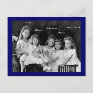 Postal Zar infantil OTMA y Alexis Romanov Rusia #272