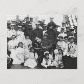 Postal Zar Nicolás de Rusia, la familia real Romanov