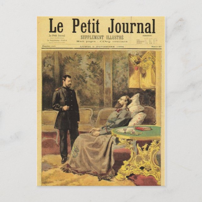 Postal Zar Nicolas y padre 1894 Romanov Rusia #116 (Anverso)