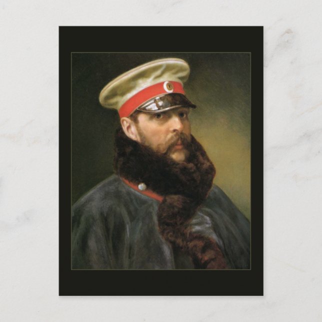 Postal Zar ruso Alejandro II (Anverso)