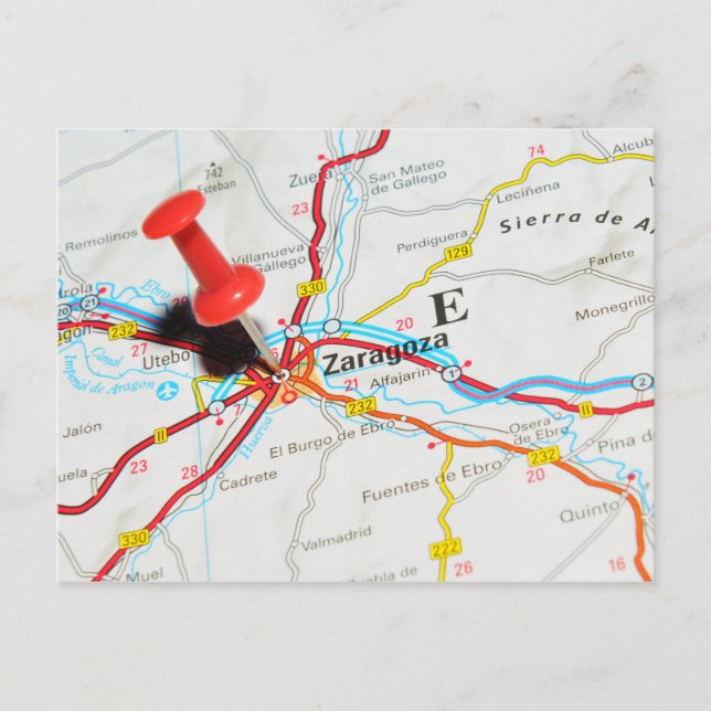 Postal Zaragoza, Aragón, España (Anverso)