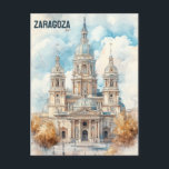 Postal Zaragoza España<br><div class="desc">Esta postal de viaje,  en estilo ilustracion digital,  está inspirada en la ciudad de Zaragoza,  España.</div>