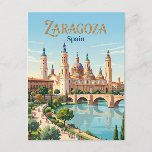 Postal Zaragoza, España (Anverso)