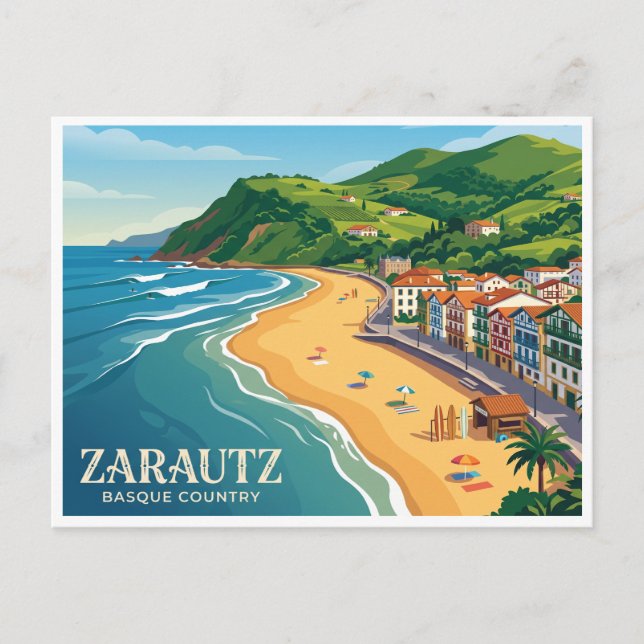Postal Zarautz España (Anverso)