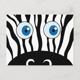 Postal Zebra de ojo azul