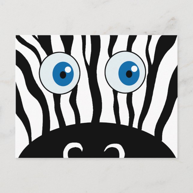 Postal Zebra de ojo azul (Anverso)
