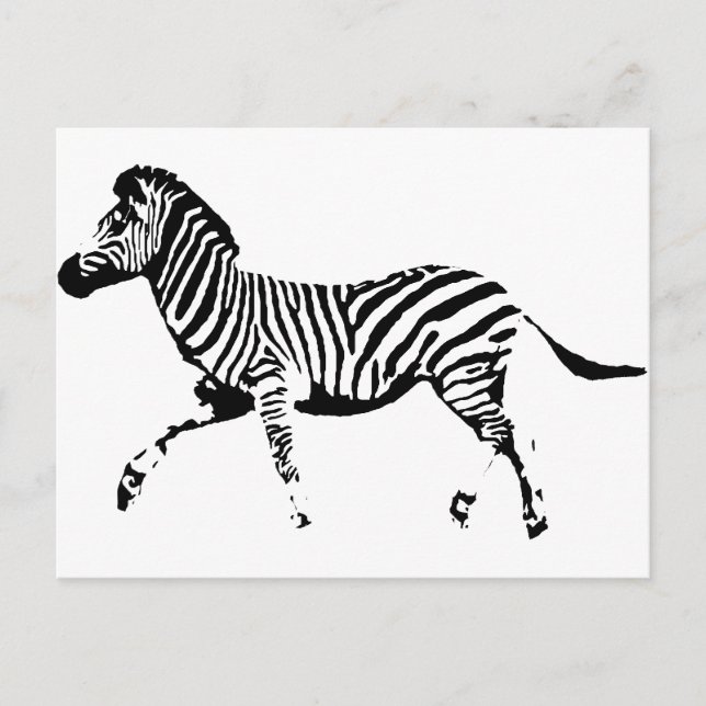 Postal Zebra en ejecución (Anverso)