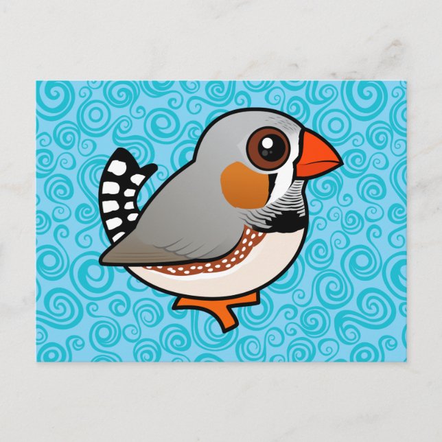 Postal Zebra Finch Birdorable (Anverso)