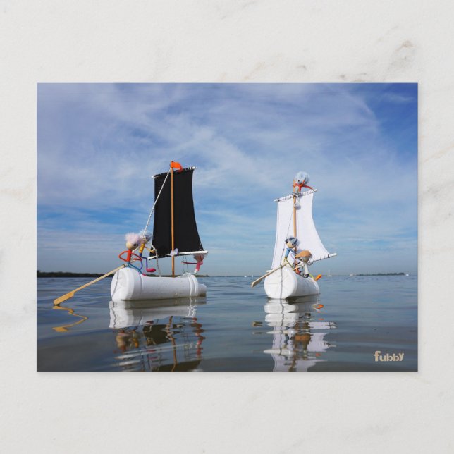 Postal Zeilende Fubby's die op avontuur gaan. (Anverso)