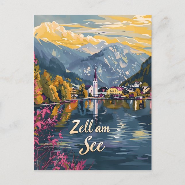 Postal Zell am See Lake Zell Austra (Anverso)