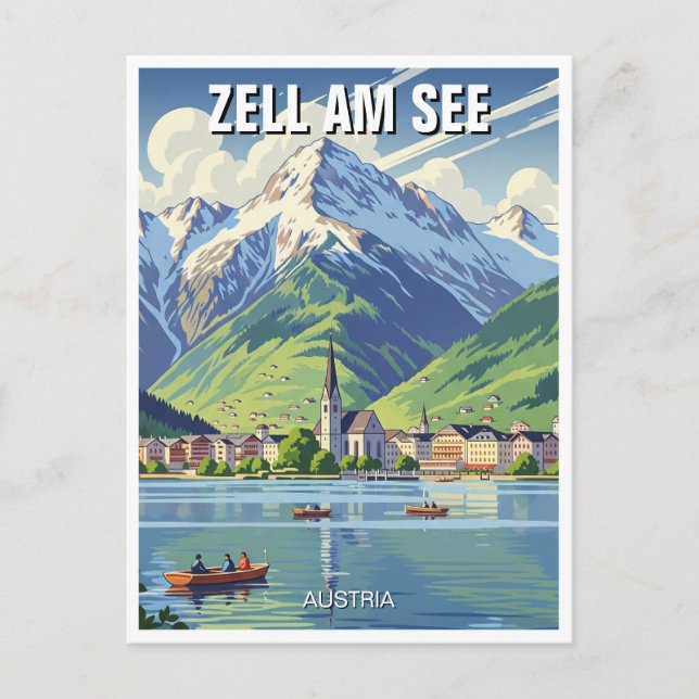 Postal Zell am See Viajes Austria (Anverso)