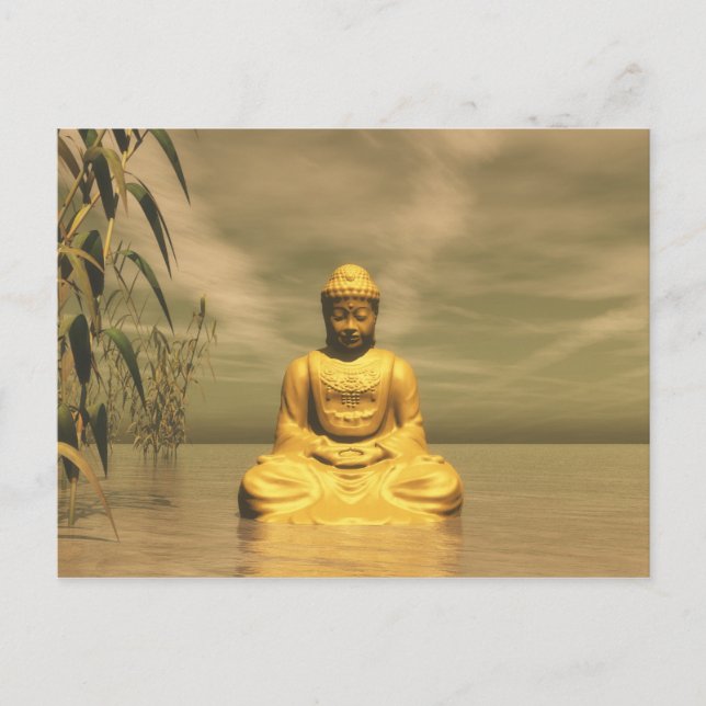 Postal Zen buddha meditando (Anverso)