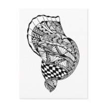 Zen doodle art marihuana cáscara de mar patrón bla