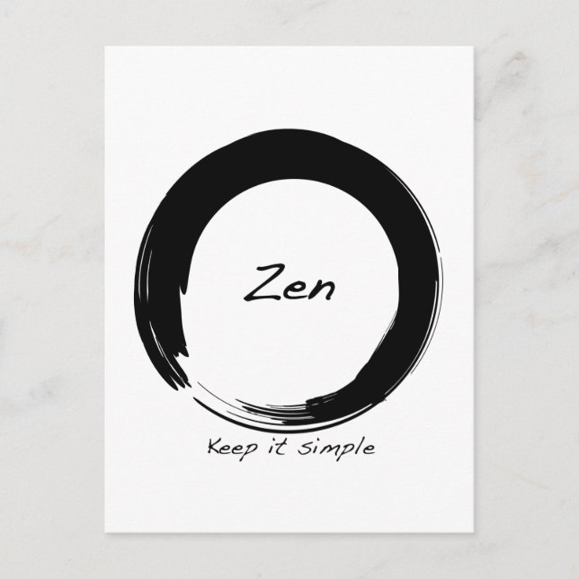 Postal Zen: Manténganlo simple (Anverso)