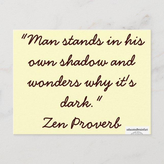 Postal Zen Proverb 1 - brainfart educado (Anverso)