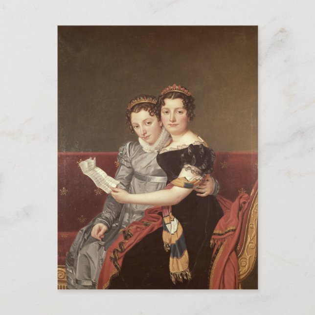 Postal Zenaide y Charlotte Bonaparte, 1822 (Anverso)