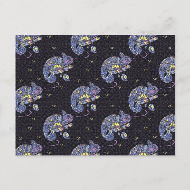 Postal Zentangle Lizard (Anverso)