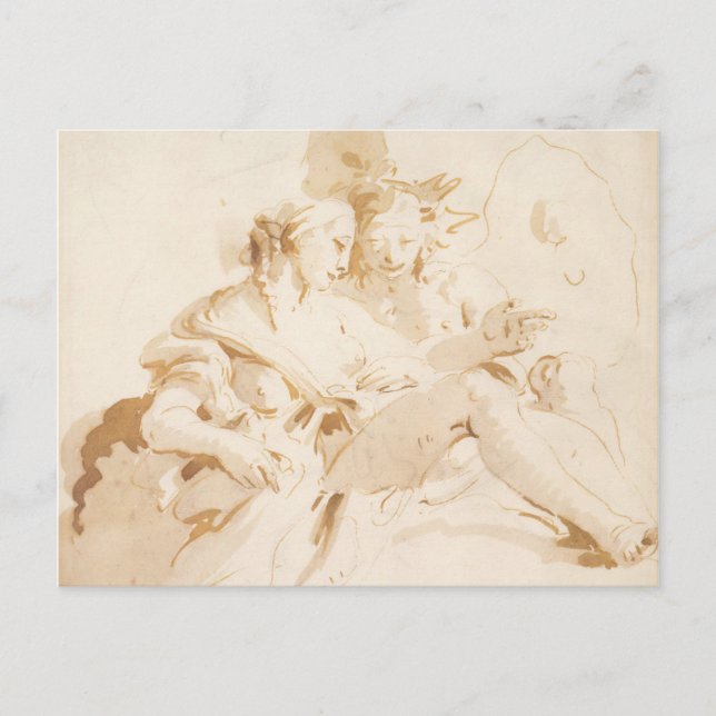 Postal Zephyr y Flora (Anverso)