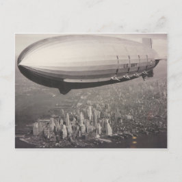 Postal Zeppelin sobre la ciudad de Nueva York