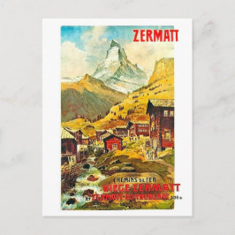 Postal Zermat, cima de montaña, Suiza, cosecha de verano