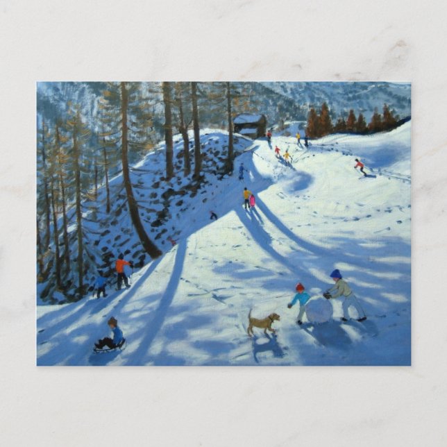 Postal Zermatt de bola de nieve grande (Anverso)