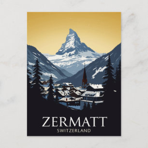 Postal Zermatt Suiza Matterhorn