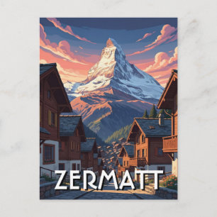 Postal Zermatt Suiza Matterhorn