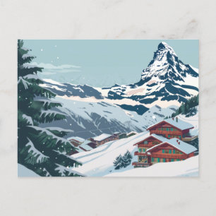 Postal Zermatt, Suiza Matterhorn Vintage Travel