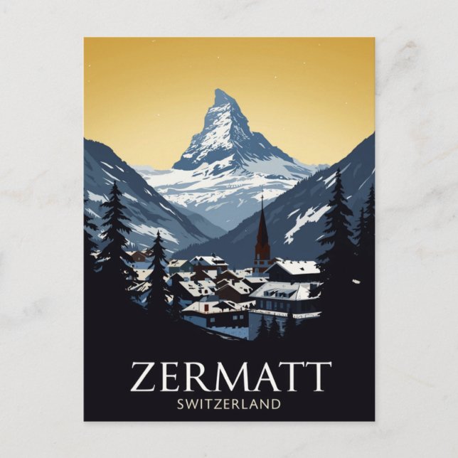Postal Zermatt Switzerland Matterhorn (Anverso)