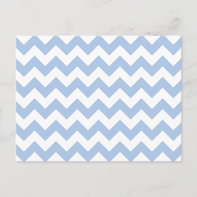 Postal Zigzag azul claro y blanco (Anverso)