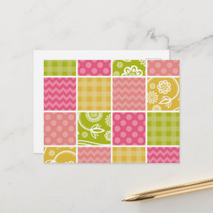 Postal Zigzag, Chevron, Polka Dots, Gingham, Patchwork