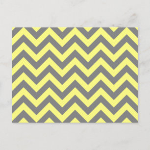 Postal Zigzag gris y amarillo