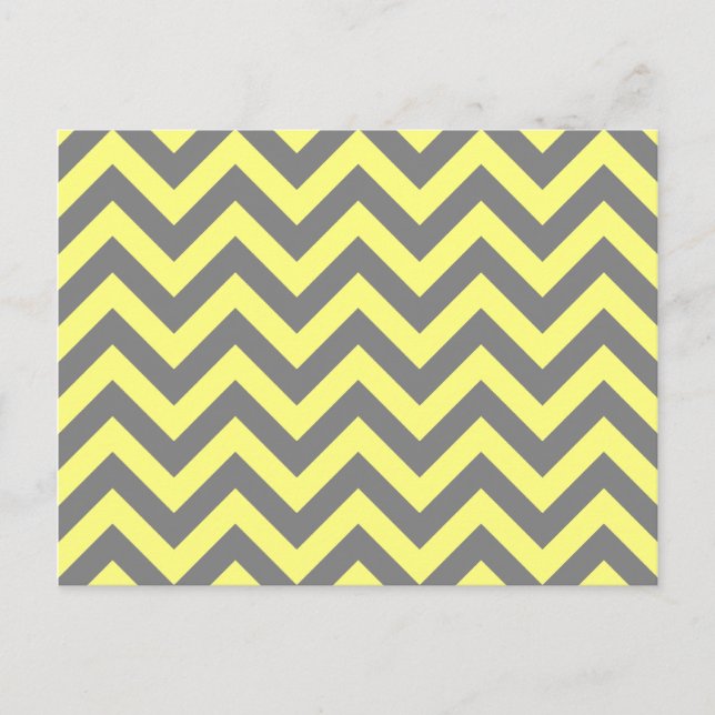Postal Zigzag gris y amarillo (Anverso)