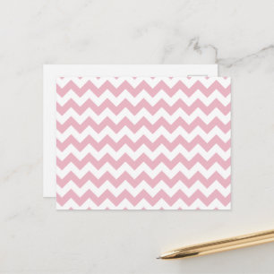 Postal Zigzag rosa, Chevron rosado, patrón geométrico