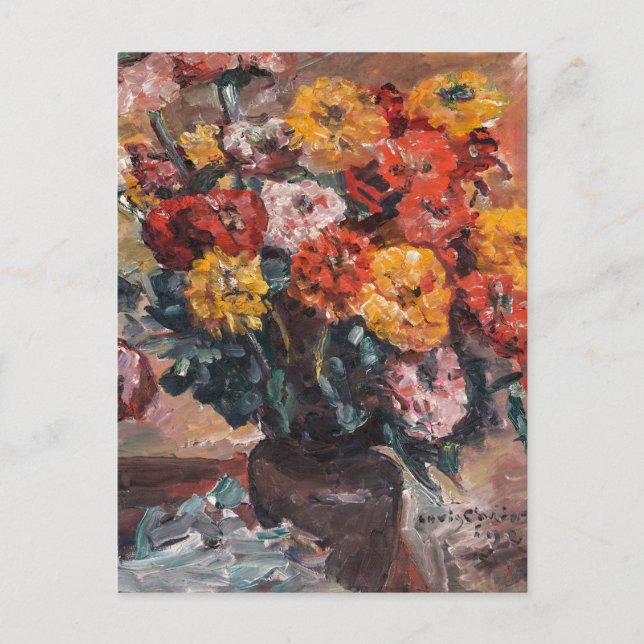 Postal Zinnias | Lovis Corinth (Anverso)