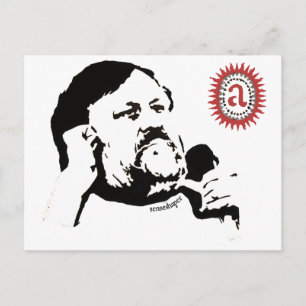 Postal Zizek contemplando el objeto petit a: La camiseta