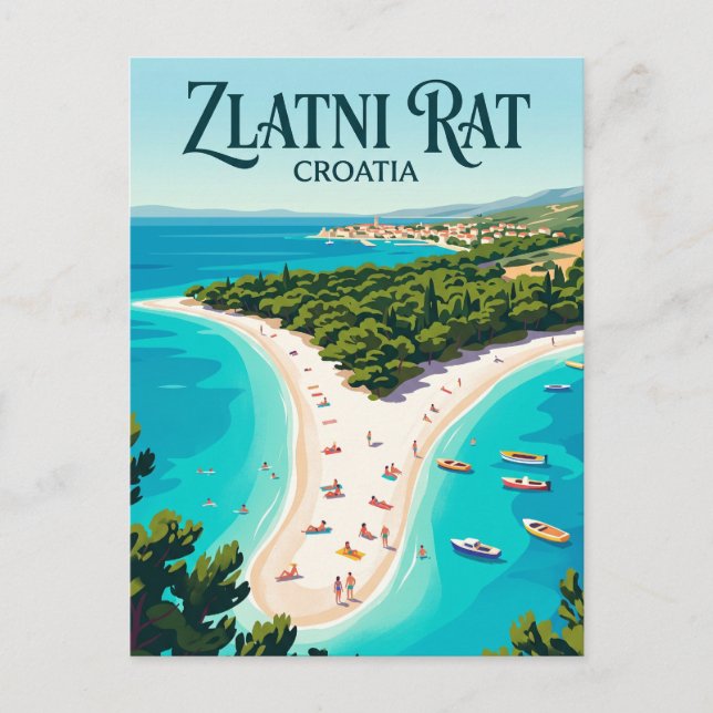 Postal Zlatni Rat Croacia (Anverso)