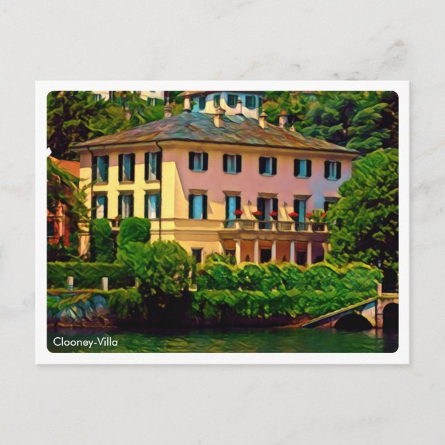 Postal zLMD116 CLOONEY-VILLA Laglio Lake Como, (Anverso)