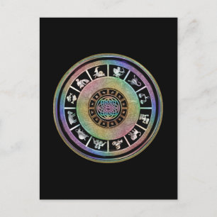 Postal Zodiac celta arcoiris Mandala