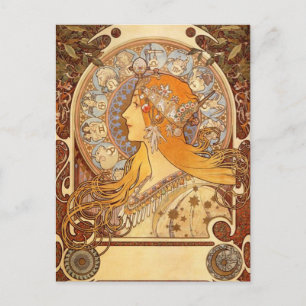 Postal Zodiac de Alphonse Mucha